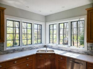 Professionally painted kitchen windows