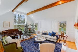 A freshly painted living room